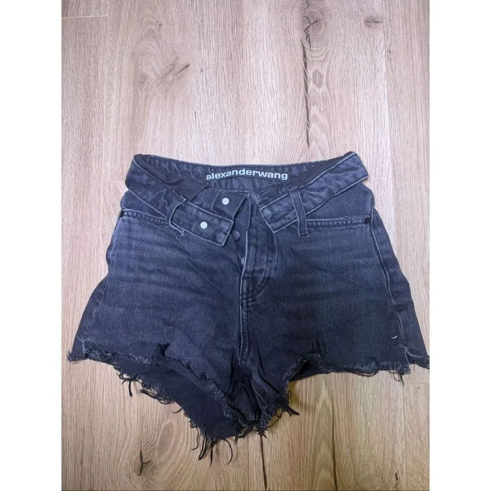 Alexander wang size 24 black Jean shorts